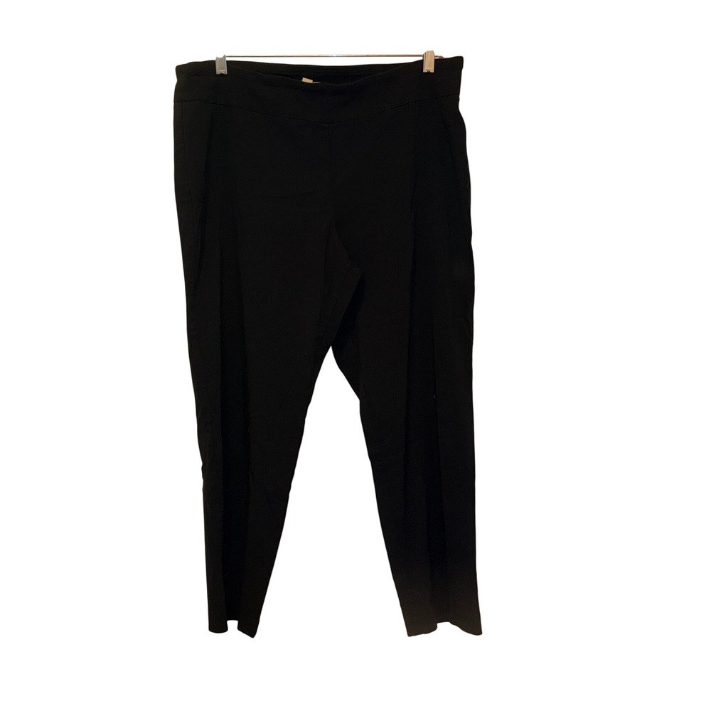 Dana Buchman Tapered Pants Womens PXL Black Stretch Knit